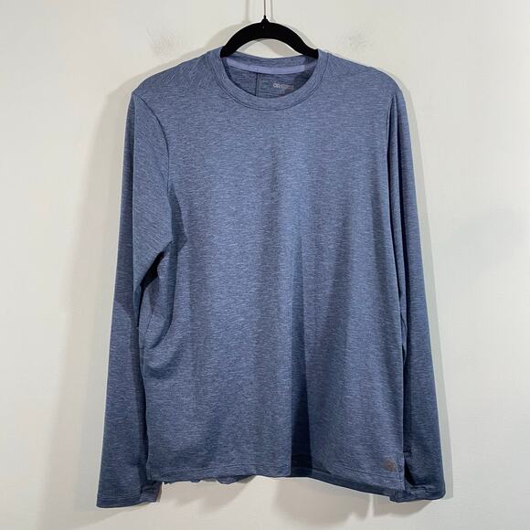 Outdoor Research Men Blue Long Sleeve Performance Top Size L Thumb Holes - Picture 1 of 9
